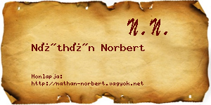 Náthán Norbert névjegykártya